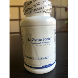 Biotics Research Li-Zyme Forte 100 Tablets Brain Support 150mcg Lithium 04/26