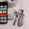 YIKECASE Key Fob Cover with Diamond Keychain, Car Key Holder