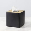Motifeur Bathroom Accessories - Ceramic Tissue Holder, Decorative Square Tissue