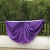 MSFHHA Purple Solid Colour Pleated Fan Flag Bunting, 3 x