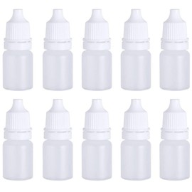 KOMUNJ Pack of 10 Dropper Bottles 5 ml Squeeze Bottles Flexible Liquid Bottles 5 ml Bottles Container with Lid Empty Squeezable Bottles