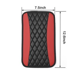 LICQIC Car Center Console Pad, Car Armrest Cushion Cover, Car Armrest Seat Box Cover Protector for Most Vehicle, SUV, Truck, Car, Red