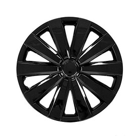 OMAC Wheel Rim Cover Hubcaps | Car Accessories ABS 16 inch 4 Pcs Set | Auto Tire Replacement Exterior Caps for SUV Truck Car (Black)