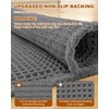 Homaxy Waffle Bath Mat Non Slip Boho Bathroom Mat -