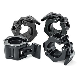 FIELDOOR Easy Color [Black] Dumbbell/Barbell for Shafts (Only for FIELDOOR Shaft Diameter 1.1 inches (28 mm) (Set of 4)