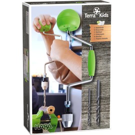 HABA Terra Kids Drill Winch - Children's Tool Wood Drill - Ergonomics for Small Children's Hands - For Children from 6 Years - Promotes Fine Motor Skills & Concentration - 1306912001