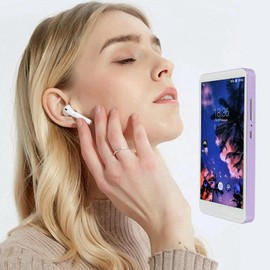MP3 MP4 Player with BT and WiFi, 5.0 Inch Full Touch Screen HiFi Sound Walkman Music Player, with BT Earbuds, Expandable up to 128 GB, Portable MP4 Music Player with (Purple)