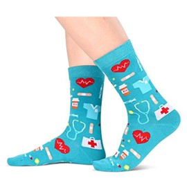 HAPPYPOP Funny Doctor Nurse Socks for Women - Doctor Nurses Gifts for Women Gifts for Nurse Students Female Nurse Graduation Gifts CNA Gifts New Nurse Gifts