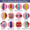 Goujfol Activity Board Montessori Toy, Busy Board for Children, Shoes