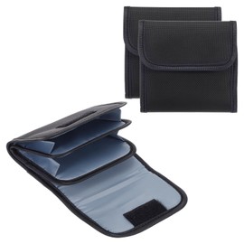 PATIKIL 82 mm Camera Filter Housing 2 Pack 3 Bag Camera Filter Housing Bag Waterproof Dustproof Filter Carry Bag for Photography Filter Storage Black, black