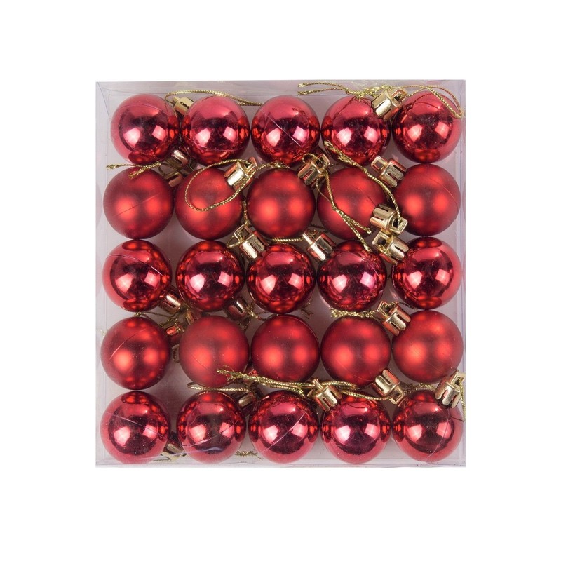 Robelli Pack of 48 Miniature Shiny & Matte Christmas Tree