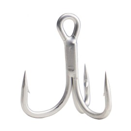 Beoccudo Saltwater Treble Hooks Large Size 4X Strong Triple Fishing Hooks for Big Game Trout Bluefish Salmon Kingfish