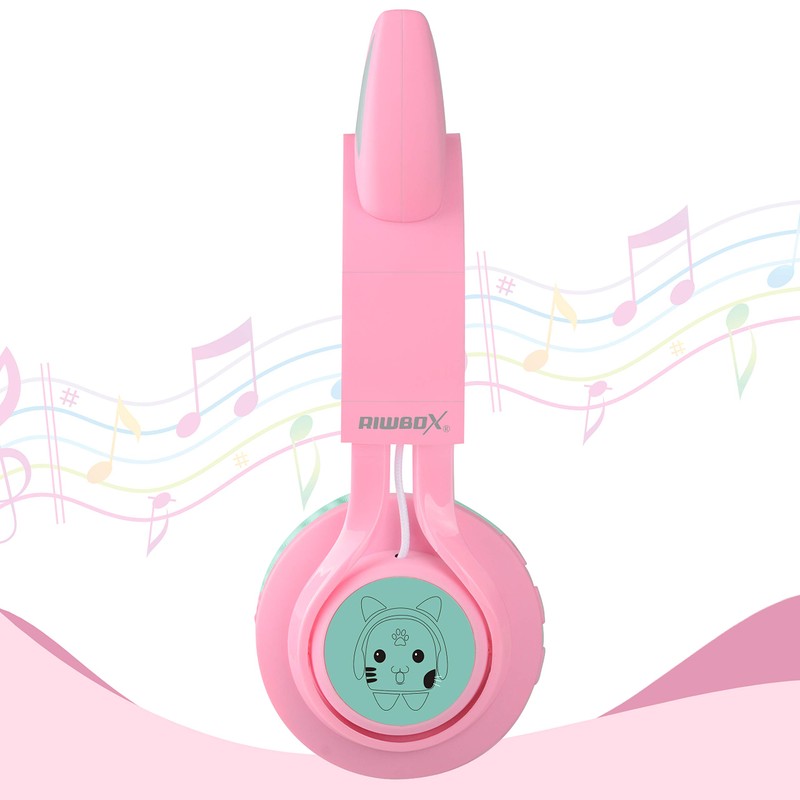 Riwbox CT-7 Cat Ear Bluetooth Headphones, LED Light Up Bluetooth