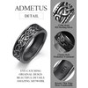 Celtic Knot Ring Sterling Silver Mens Black Ring Irish Celtic
