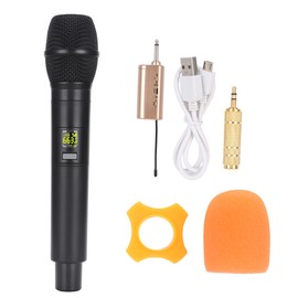 Rechargeable UHF Handheld Wireless Microphone with Mini Bluetooth Receiver Support Battery