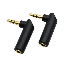 rgzhihuifz rgzhihuifz 3.5mm Angle Male to Female Audio Adapter, 90 Degree Right Angle Gold-Plated TRS Stereo Jack Plug AUX Connector Compatible with Headset, Tablets, MP3 Players, Speakers(2 Pack)