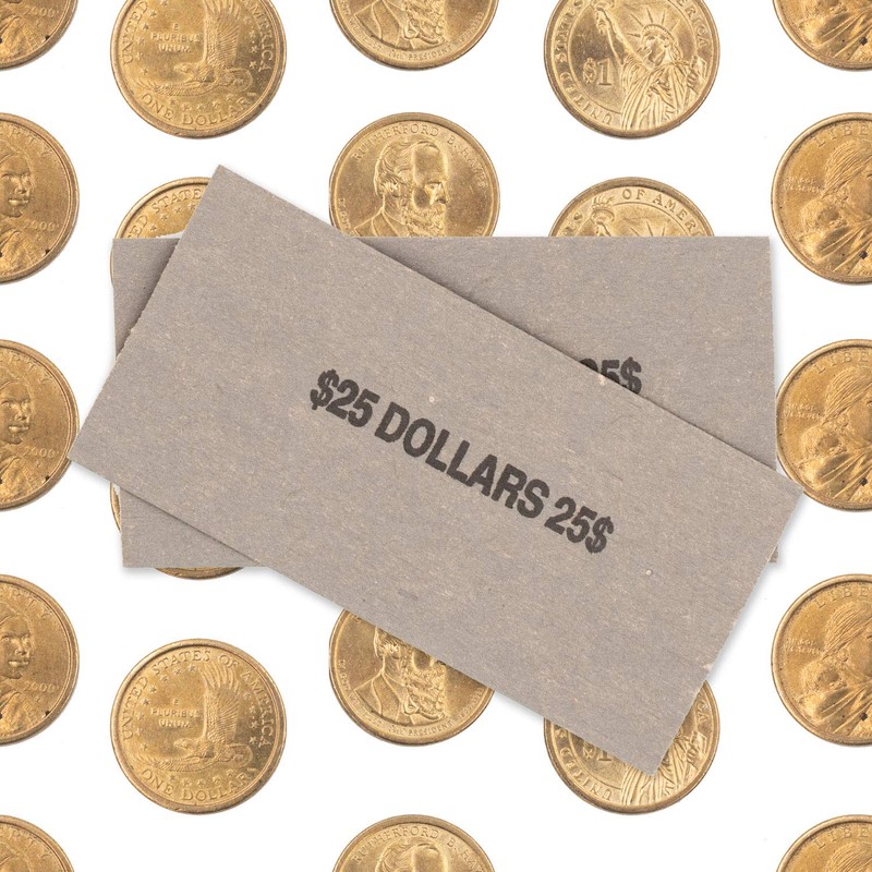 Sacagawea Dollar Coin Flat Wrappers Solid Bundle of 100