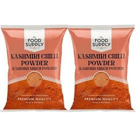Kashmiri Chilli Powder 2x100g, Deggi Mirch, Red Chilli Powder - Finest Premium Quality | 100% All Natural | No additives or preservatives