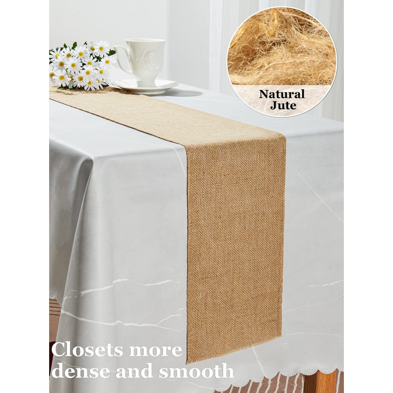 HEETA Jute Table Runner Roll 20 cm x 10 m,