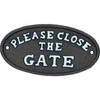 AB Tools Please Close The Gate Black Cast Iron Sign