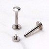 Covet Jewelry 316L Internally Threaded Labret with Round Flat Disc