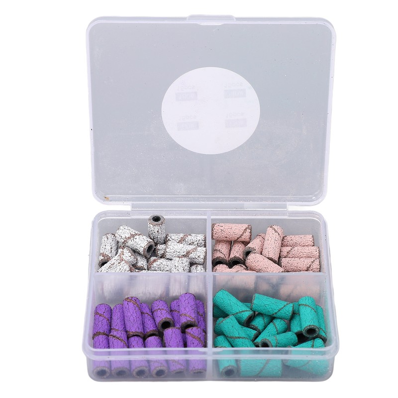 60pcs Nail Art Sanding Caps Dead Skin Removal Manicure Grinding