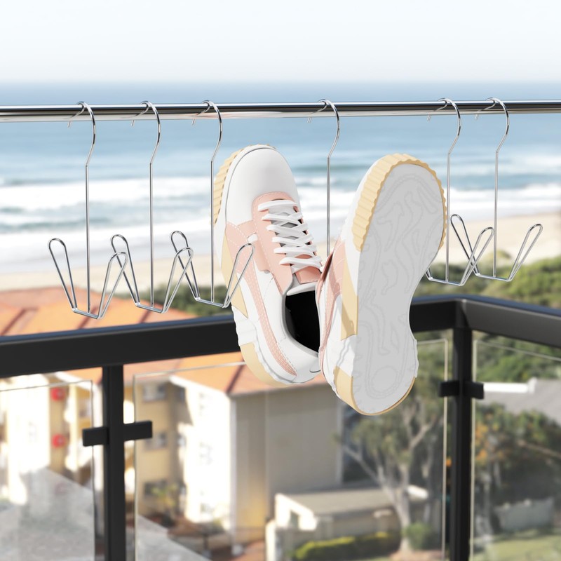 Easecos 6 Pcs Shoes Hanger Drying Rack Stainless Steel Shoes