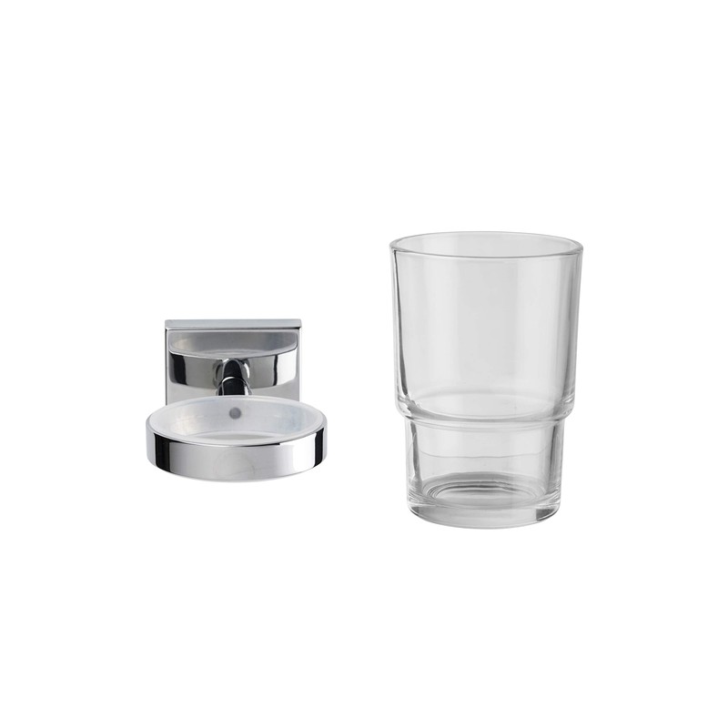 Croydex QM441841 Flexi-Fix Chester Tumbler & Holder, 96 x 68
