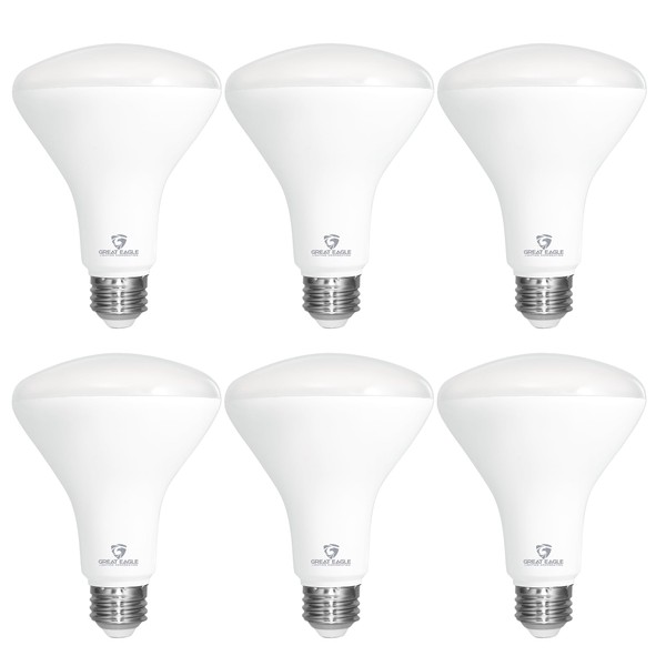 Great Eagle Lighting Corporation BR30 LED Bulb, 11W (75W Equivalent), 850 Lumens, 4000K Cool White Color, for Recessed Can Use, Dimmable, and UL Listed (6 Pack)