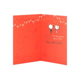 UK Greetings Wedding Anniversary Card for Husband - Cute Poem Design, Multi, 149mm x 229mm