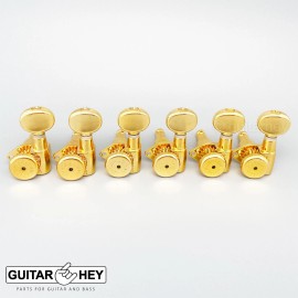 Hipshot NEW Hipshot 6 inline Open-Gear Grip-Locking Non-Staggered BTR LEFT-HANDED - GOLD