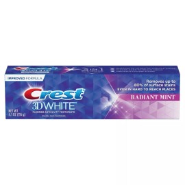 Crest Toothpaste 3d White Radiant Mint, 4.1oz EXP  10-2023