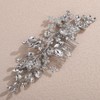 Lenjicons Wedding Floral Rhinestone Hair Comb Sparkling Crystal Bridal Hair