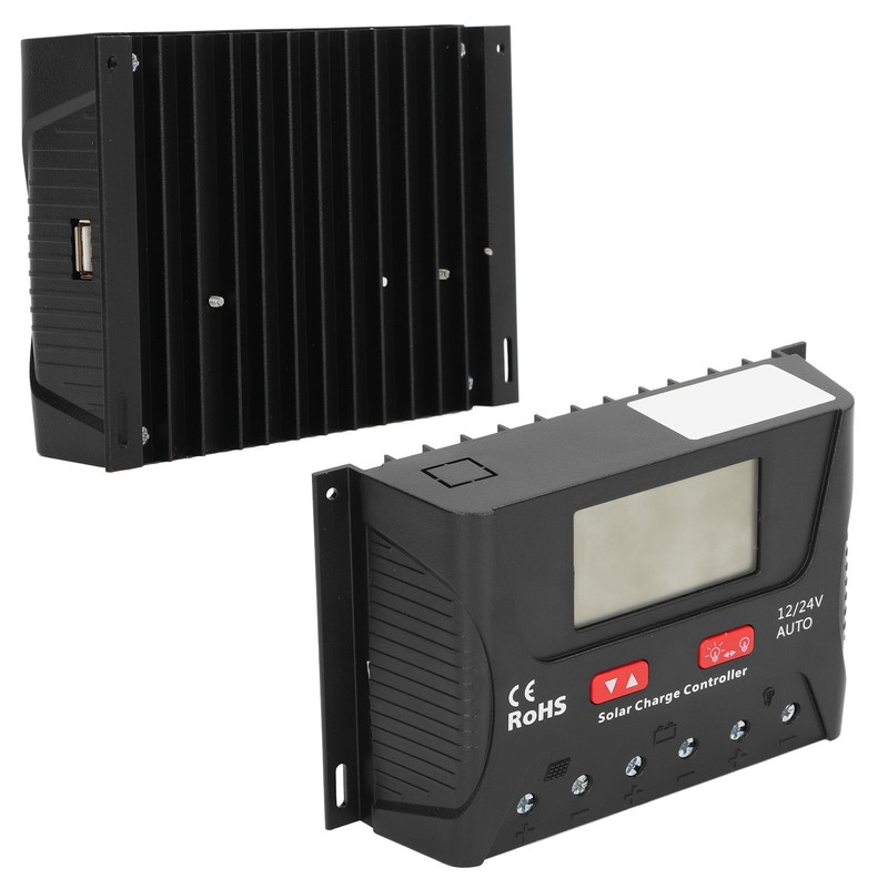 Solar Charge Discharge Controller LCD Display 3 Stage PWM Solar