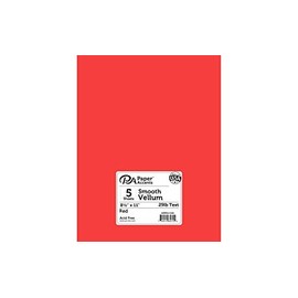 Vellum 8.5x11 29lb Red 5pc