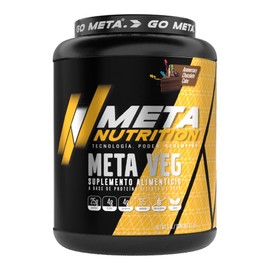 Meta Nutrition, Meta Veg, Protena Vegana, Aislada e hidrolizada, Sabor Pastel de Chocolate, 5lbs, 2.2 Kg. 65 servicios                                