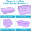 ElegantArray 12-Piece Drawer Organizer Set, 4 Sizes Versatile Plastic Vanity
