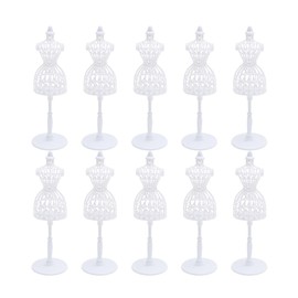 Baluue Mini Doll Clothes Mannequin, Plastic Hollow Dolls Mannequin Gown Model Stand Mannequin Display Support Holder Doll Mini Clothes Model for Dolls Clothes Display Dollhouse Accessories