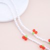 Cybche Cherry Pearl Necklace Choker Pearl Cherry Necklace Red Cherry