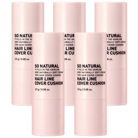 So Natural Hairline Cover Cushion 2.5g, dark brown, 4 pcs / 쏘내추럴 헤어 라인 커버 쿠션 2.5g, 다크브라운, 4개