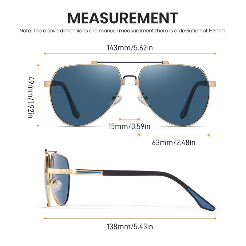 Cyxus Men Aviator Sunglasses UV Protection Polarized Fashion ClassicSports sunglasses
