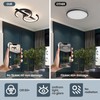 HLILCEH Linear Ceiling Light 4000K Black Modern Ceiling Light Fixture