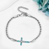 Cross Bracelet 925 Sterling Silver Turquoise Cross Bracelet Cross Jewelry