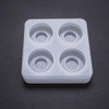 EINCORN Silicone Crystal Epoxy Resin Mold Round Drawer Handle Casting