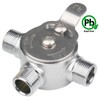 WHK Water Mixing Valve Hot Cold Water Mixer, Inlets and