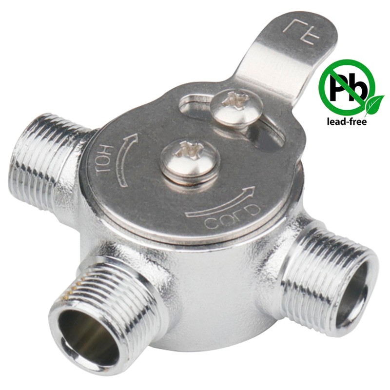 WHK Water Mixing Valve Hot Cold Water Mixer, Inlets and