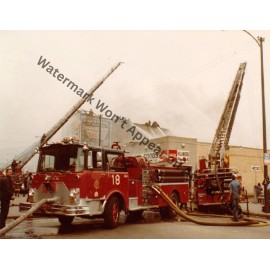 Mack Fire Truck Chicago Engine 18 Vintage Fire Photograph Print 8.5x11"
