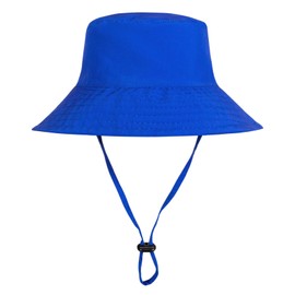 Baby Sun Hat UPF 50+ Sun Protection Hats Toddler Bucket Hat Kids Summer Beach Hats Wide Brim Outdoor Play Hat for Boys Girls Royal Blue 6-12 Months