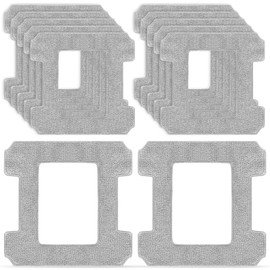 NIXOOT Pack of 12 Cleaning Pad Replacement Parts for Ecovacs Winbot W2 Omni / W2 / W1 Pro / W1 Window Cleaning Robots, Washable Microfibre Wipes Effectively Clean Stains and Dust from Windows