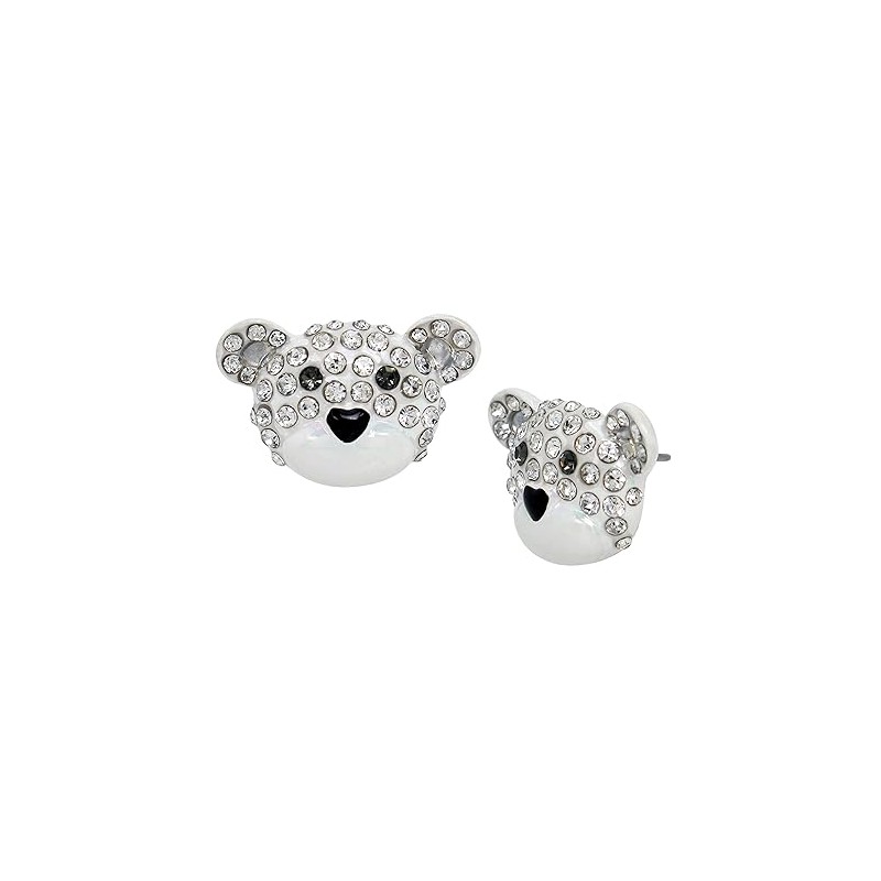 Betsey Johnson Womens Bear Stud Earrings